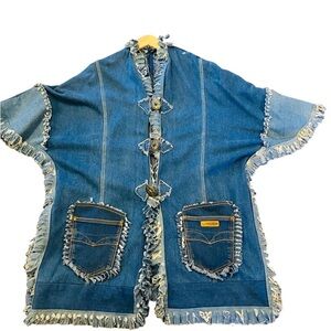 Gitano Denim Jacket with Fringe Accents